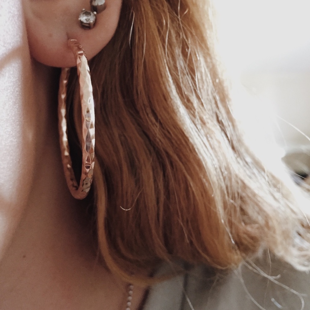 Rose Gold hoop earrings